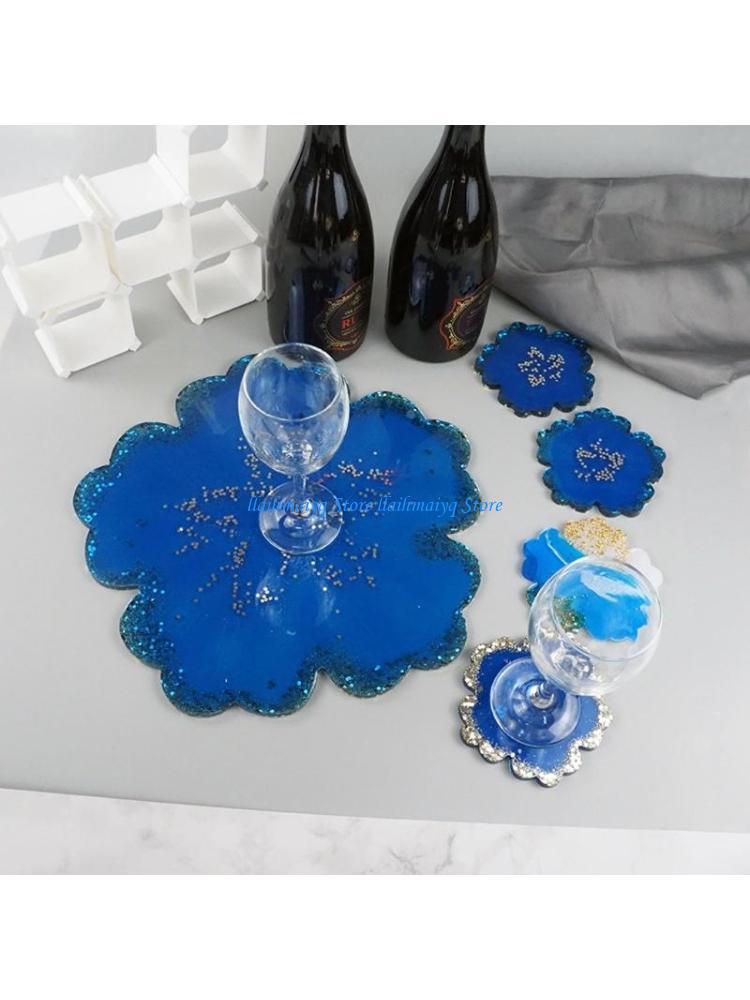 Resin Art Geode - 573B 5x moldes resina para posavasos