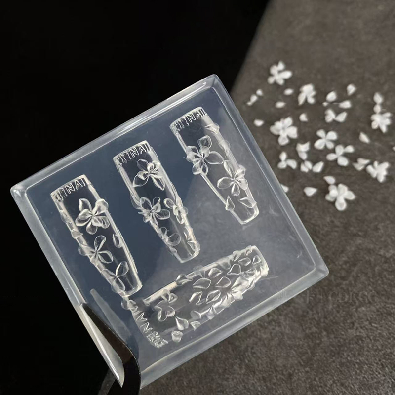 Resin Art Templates Free - Molde de Uñas 3D con Flores,