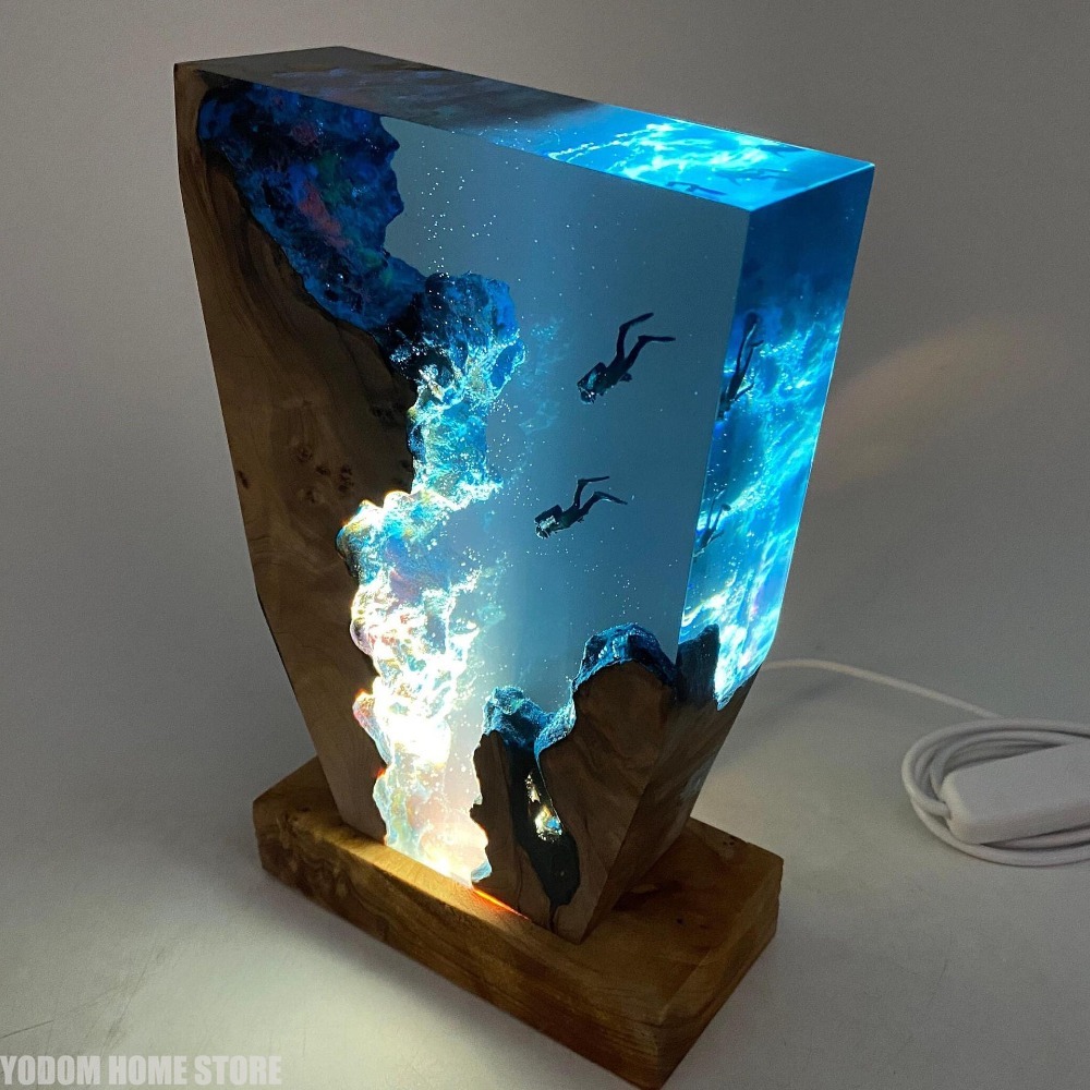 Resin Art Lamp - Nueva Lámpara de Resina con Forma