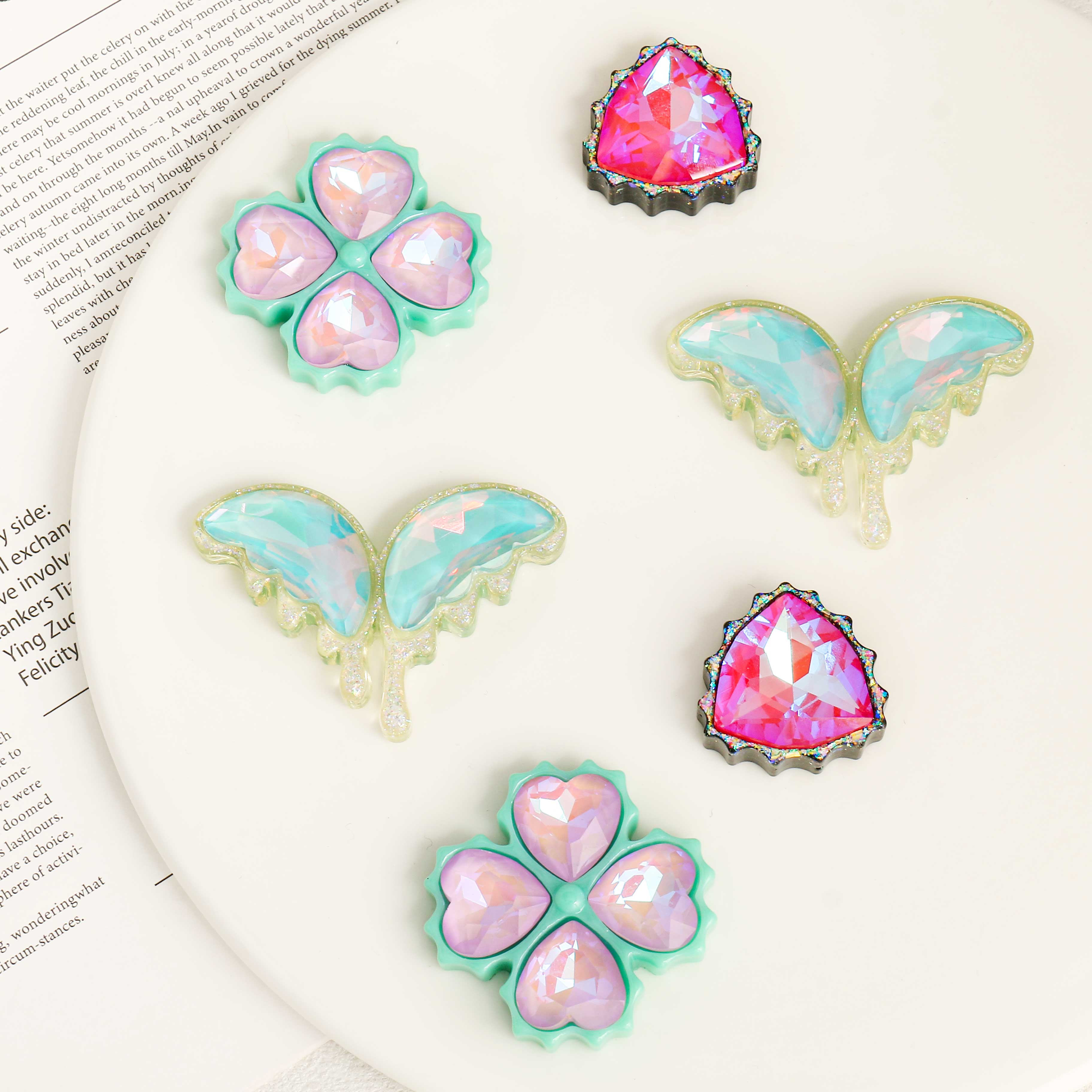 Resin Art Geode - Kit de Joyería de Circonitas Multicolor,