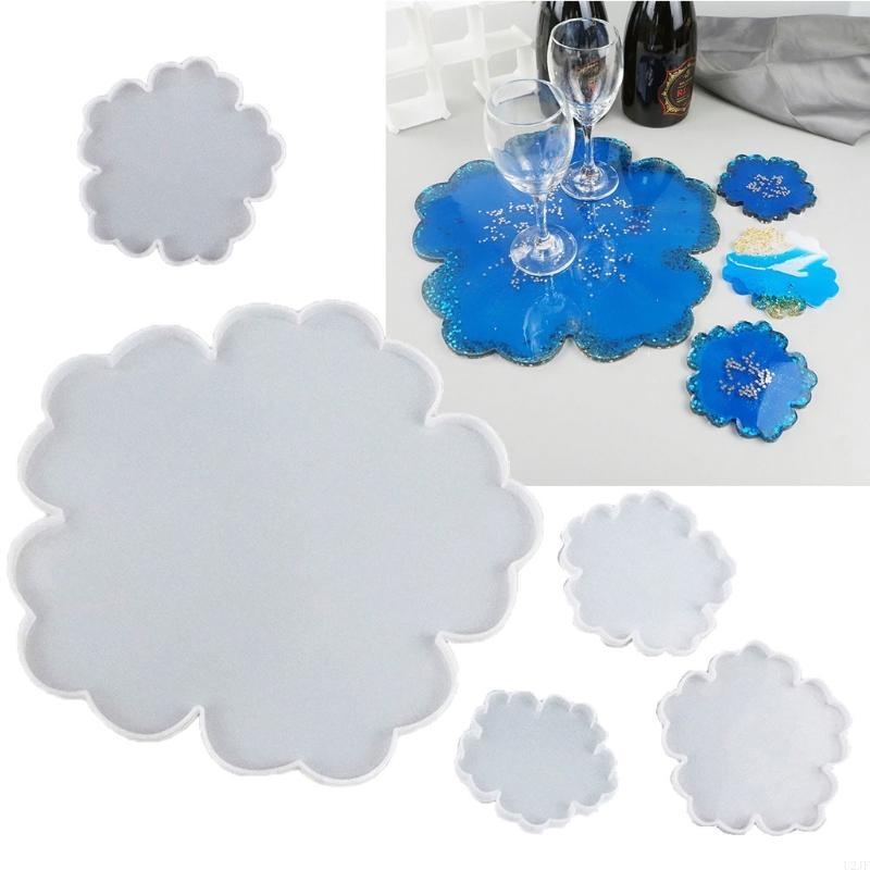 Resin Art Geode - 5 piezas moldes posavasos resina con