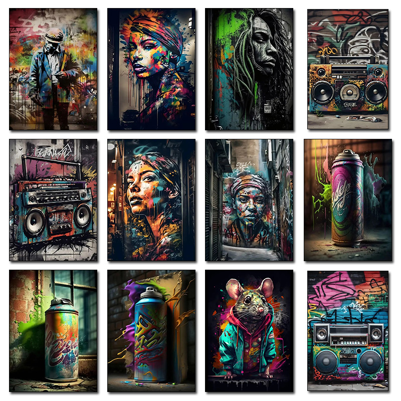 Resin Art On Wall - Cuadros de arte callejero con grafitis,