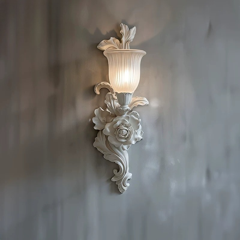 Resin Art Lamp - Lámpara de pared francesa, iluminación artística