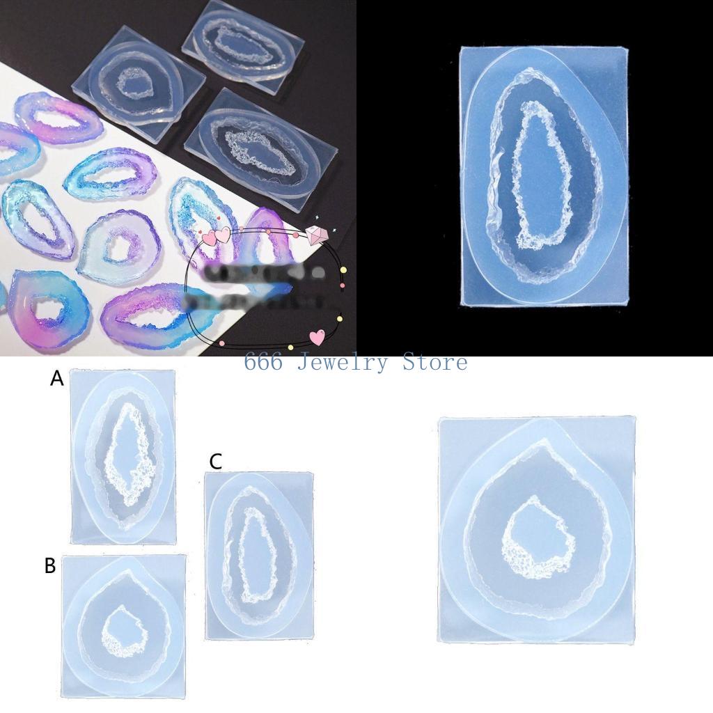 Resin Art Geode - F2TD-Molde resina para fabricación joyas, molde