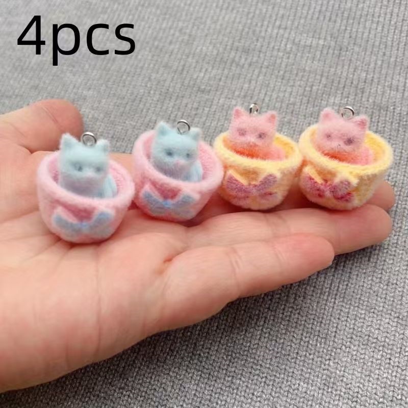 4 colgantes de gato de resina  - Resin Art Accessories reseña y precio