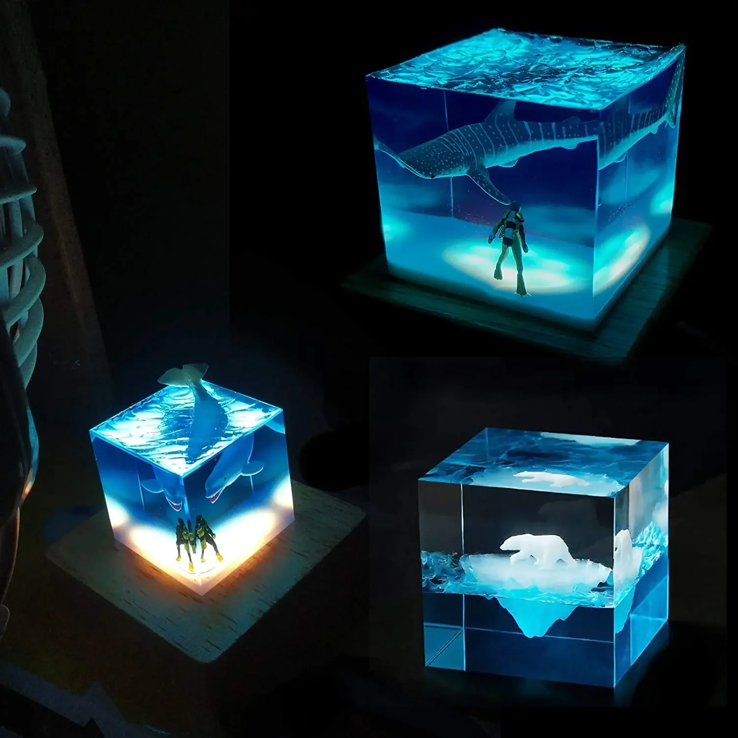 Molde de resina de luz cuadrad - Resin Art Lamp reseña y precio