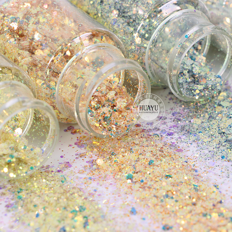 Brillo holográfico mixto y gru - Mica Flake Resin reseña y precio