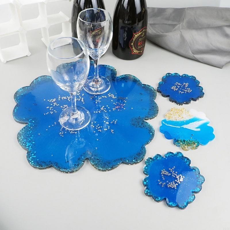 5 piezas moldes posavasos resi - Resin Art Geode reseña y precio