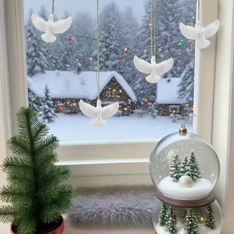 Adornos navideños de paloma bl - Resin Art On Wall reseña y precio