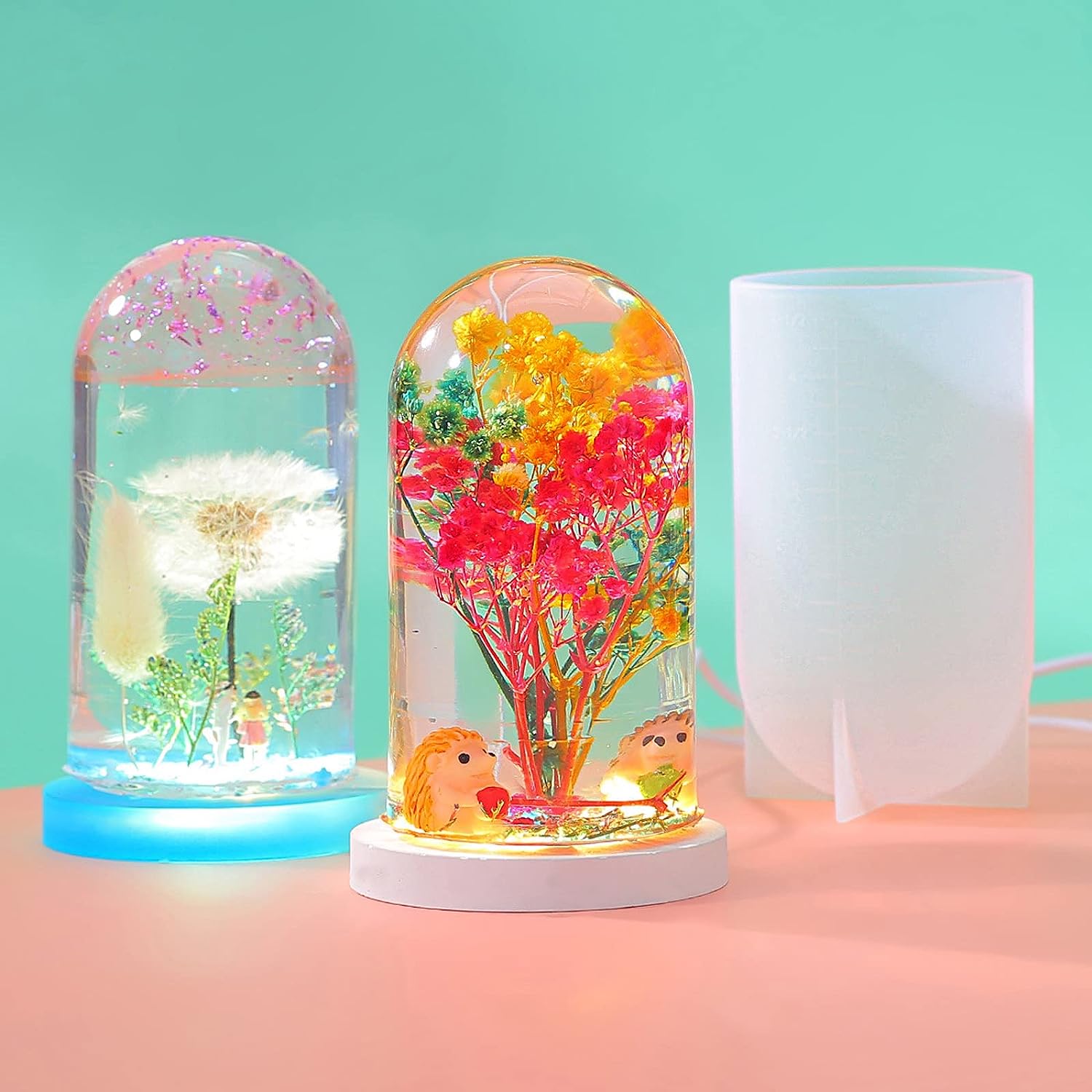 Molde de resina Epoxy de crist - Resin Art Lamp reseña y precio