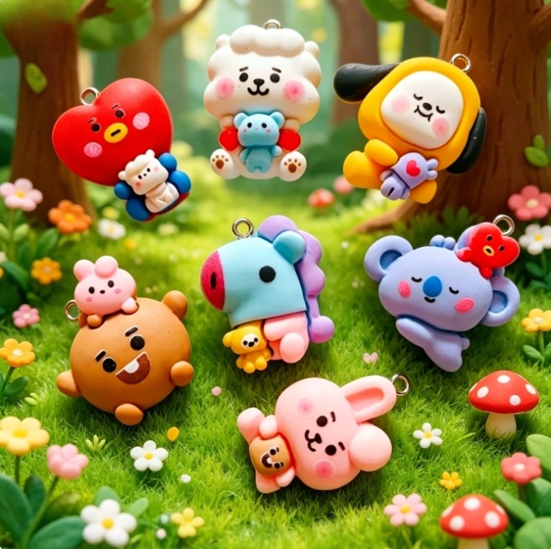 7 piezas de dijes de resina BT - Resin Art Supplies Near Me reseña y precio