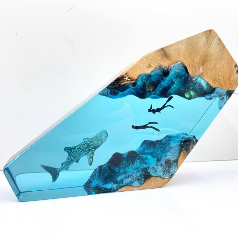 Lámpara de Resina de Tiburón B - Resin Art Lamp reseña y precio