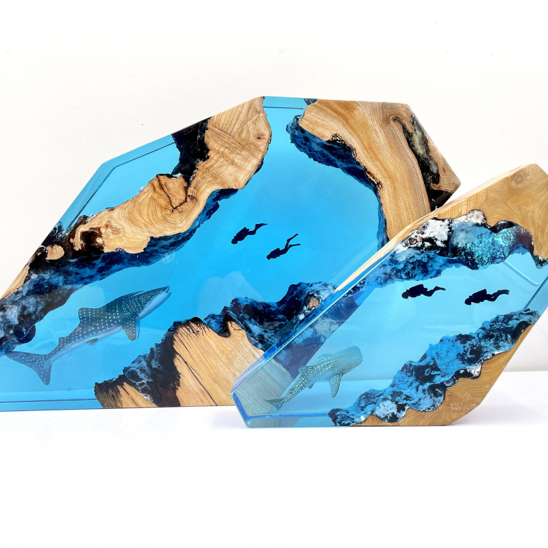 Lámpara de Resina de Tiburón B - Resin Art Lamp reseña y precio